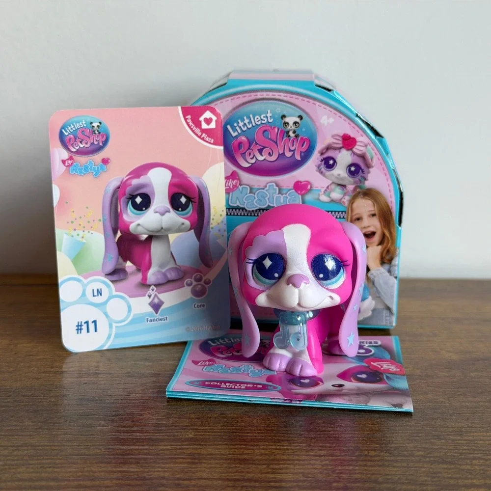 New NIB Littlest Pet Shop LPS 11 Like Nastya Basset Hound Dog Pink Accessory